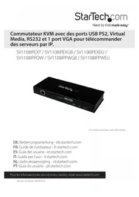 Notice StarTech.com SV1108IPPWGB Commutateur