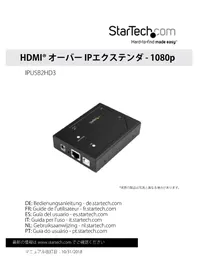 Notice StarTech.com IPUSB2HD3 Extension audio/video
