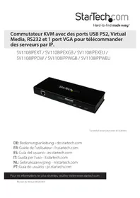 Notice StarTech.com SV1108IPPOW Commutateur