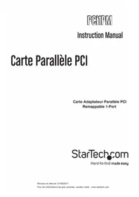 Notice StarTech.com PCI1PM Carte son