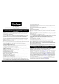 Notice CyberPower UT850EG Alimentation d'énergie non interruptible