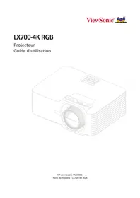 Notice VIEWSONIC LX700-4K RGB Projecteur