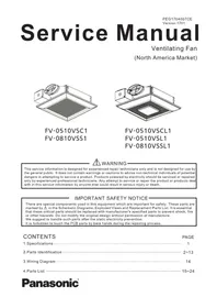 Notice PANASONIC FV-0510VSC1 Hotte