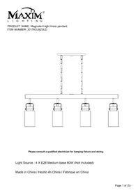 Notice Maxim MAGNOLIA 30176CLBZGLD Lampe
