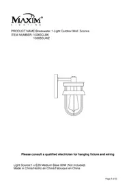 Notice Maxim BREAKWATER 10265CLBK Éclairage