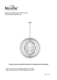 Notice Maxim RADIAL 28675BKGLD Lampe