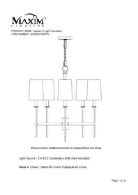 Notice Maxim UPTOWN 32395OFSBRPN Lampe