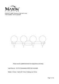 Notice Maxim BAUHAUS 30514CLBZSBR Éclairage