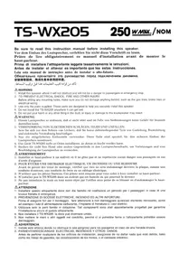 Notice PIONEER TS-WX205 Non catégorisé