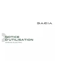 Notice DACIA NOUVELLE SPRING Voiture