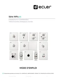 Notice Ecler WPAVOL-J Télécommande