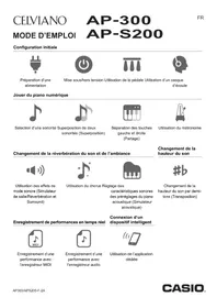 Notice CASIO AP-300 Instrument de musique