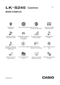 Notice CASIO CASIOTONE LK-S245 Instrument de musique
