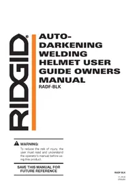 Notice RIDGID RADF-BLK Machine de soudure