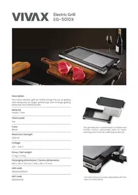 Notice Vivax EG-5010X Plaque de grill