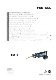 Notice FESTOOL CARVEX RSC 18 EB Outil à main