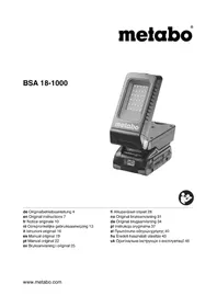 METABO BSA 18-1000 - Lamppu