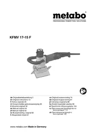 Notice METABO KFMV 17-15 F Fraiseuse