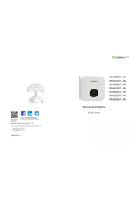 Notice Growatt MIN 2500-6000TL-X Panneau solaire