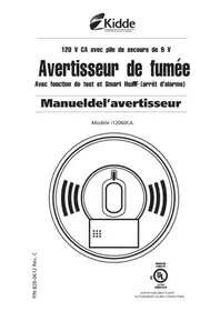 Notice KIDDE I12060CA Détecteur de fumée