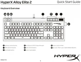 Notice HP HYPERX ALLOY ELITE 2 Clavier