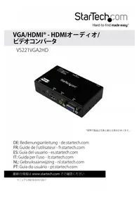 Notice StarTech.com VS221VGA2HD Convertisseur audio/vidéo