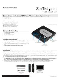 Notice StarTech.com VS122HDMIU Convertisseur audio/vidéo