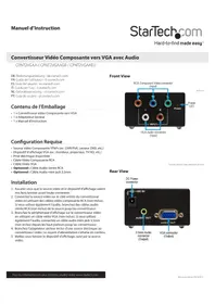 Notice StarTech.com CPNT2VGAA Convertisseur audio/vidéo