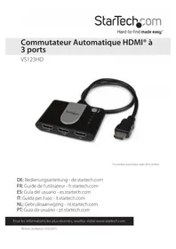 Notice StarTech.com VS123HD Convertisseur audio/vidéo