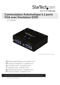 Notice StarTech.com ST122VGA Convertisseur audio/vidéo