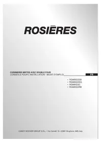 Notice ROSIERES RGM95D2SG Cuisinière