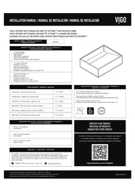 Notice Vigo STARR VG04025 Lavabo