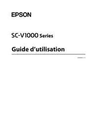 Notice EPSON SURECOLOR SC-V1000 Imprimante