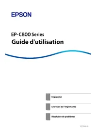 Notice EPSON WORKFORCE PRO EP-C800R Imprimante