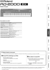 Notice ROLAND RD-2000 EX Piano
