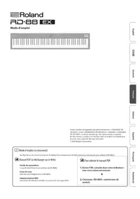Notice ROLAND RD-88 EX Clavier