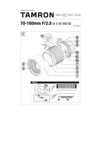 Notice TAMRON 70-180MM F/2.8 DI III VC VXD G2 Appareil photo