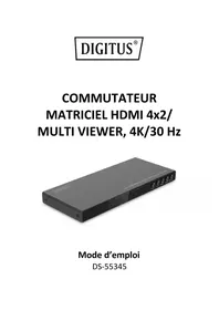 Notice Digitus DS-55345 Convertisseur audio/vidéo