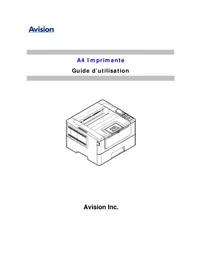 Notice AVISION AP43 PLUS Imprimante