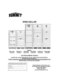 Notice Summit SWC1127B Cave à vin