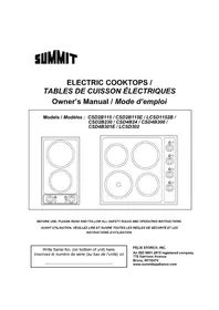 Notice Summit CSD4B24 Cuisinière
