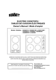 Notice Summit CSD4B300 Cuisinière