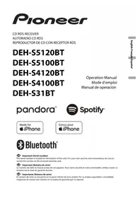 Notice PIONEER DEH-S4100BT Autoradio