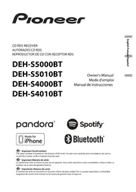 Notice PIONEER DEH-S4010BT Autoradio