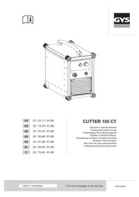 Notice GYS CUTTER 105 CT Trancheuse