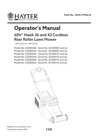 Notice Hayter HAWK 43 Tondeuse à gazon