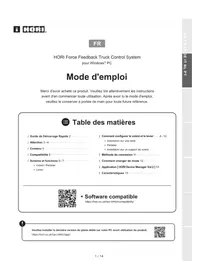 Notice Hori FORCE FEEDBACK TRUCK CONTROL SYSTEM Contrôleur