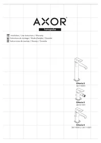 Notice Axor CITTERIO E 36111001 Robinet