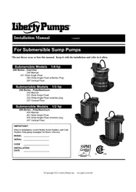 Notice Liberty Pumps 230 Pompe