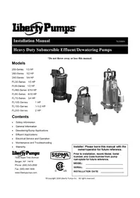 Notice Liberty Pumps 250 Pompe